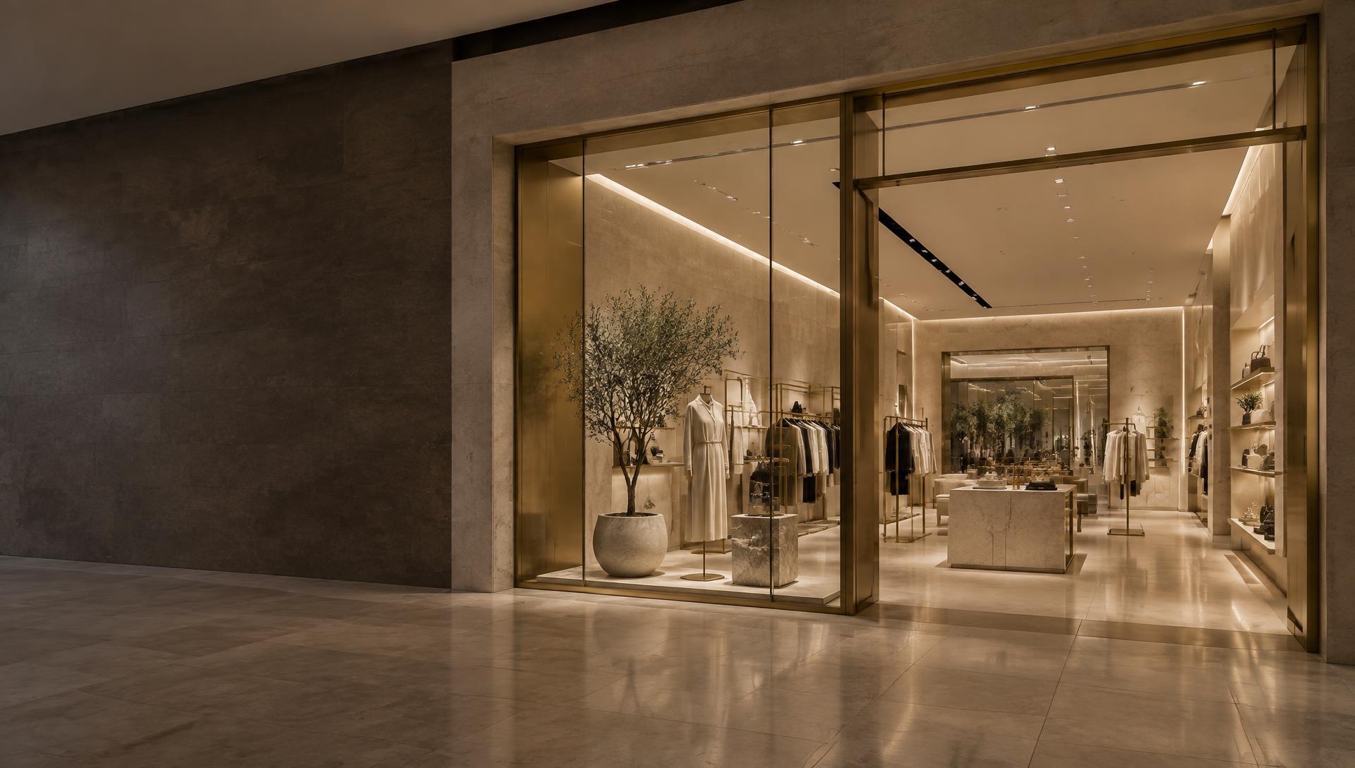Interior comercial contemporâneo em shopping center